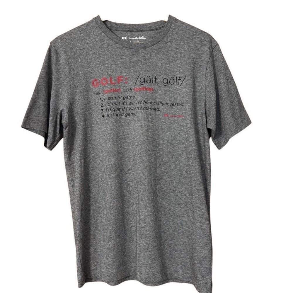 Travis Mathew Trail Magic Golf short sleeve T-Shirt Pima cotton gray small